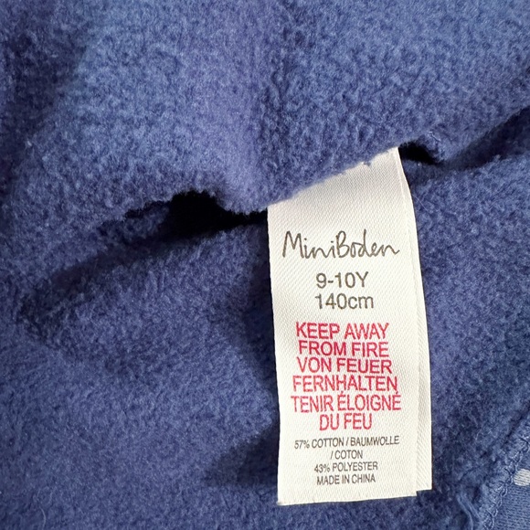 Mini Boden | Navy Polka Dot Sweatshirt Dress (9-10 yrs) - Picture 4 of 4